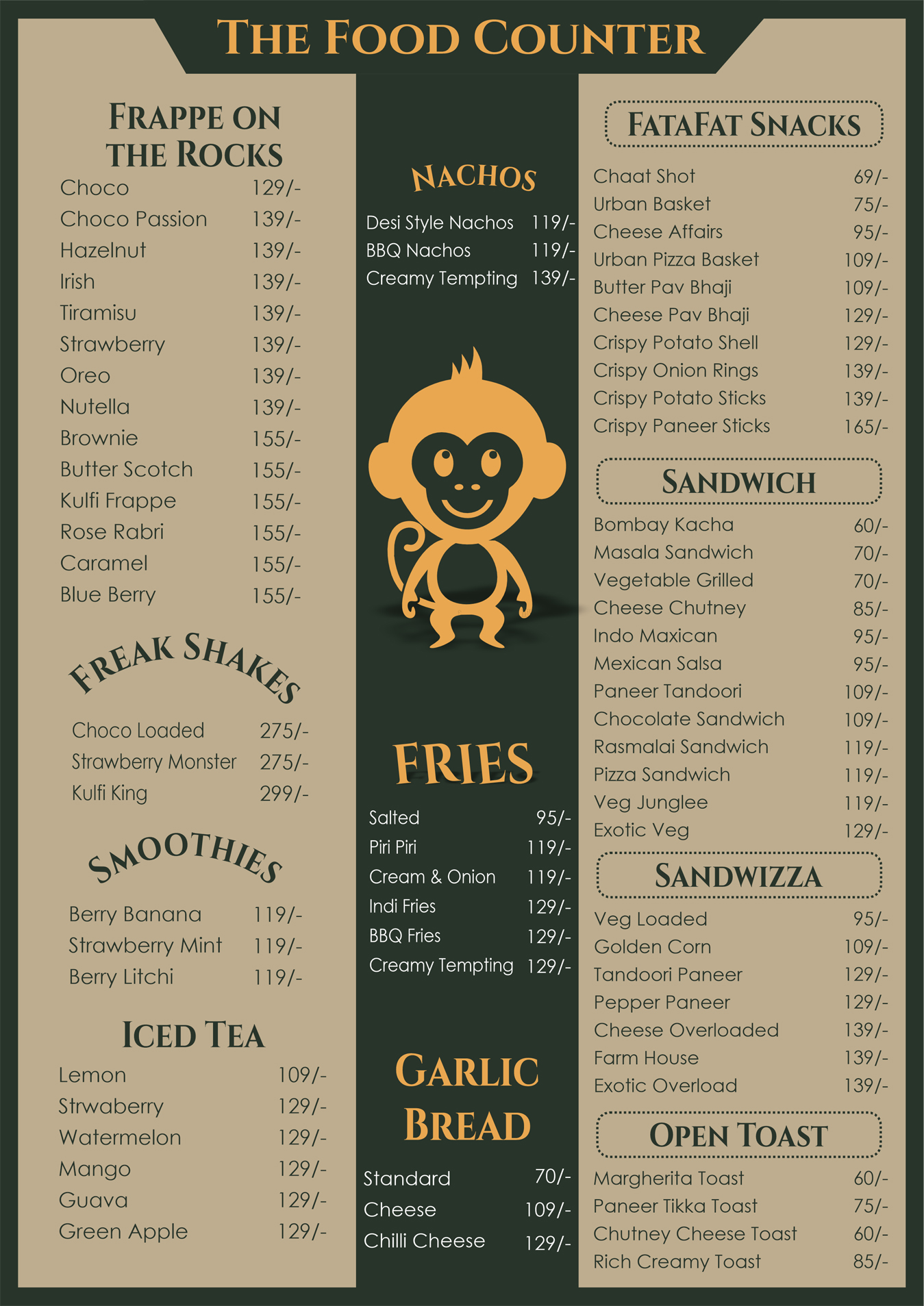 Urban Theka Menu